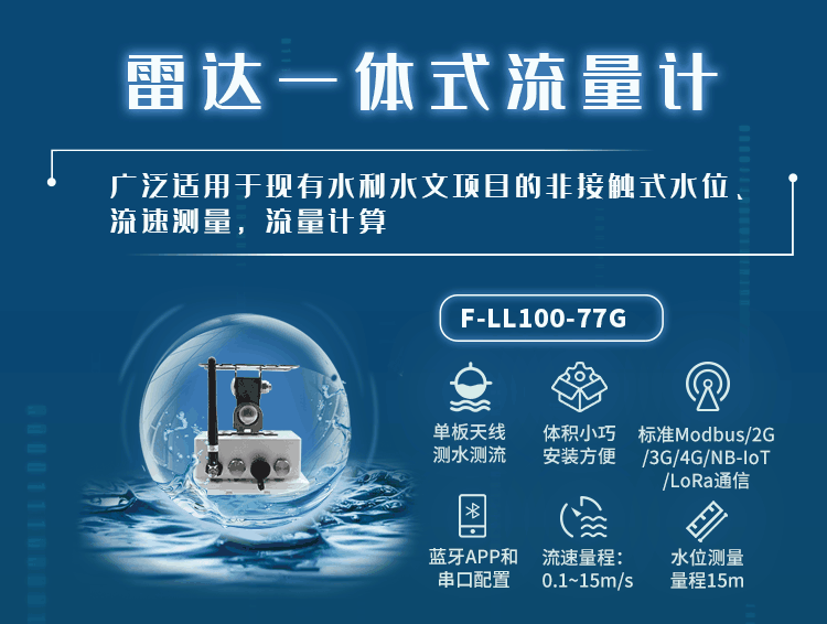雷達(dá)一體式流量計F-LL100-77G