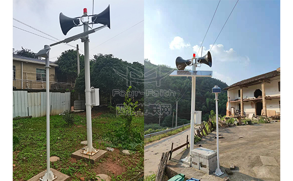 湖南普適型地質(zhì)災(zāi)害監(jiān)測項目壓電式雨量計的應(yīng)用現(xiàn)場圖
